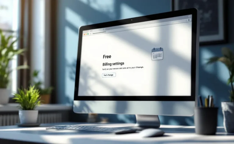 Paramètres de facturation en ligne affichant des options de paiement et d'abonnement.