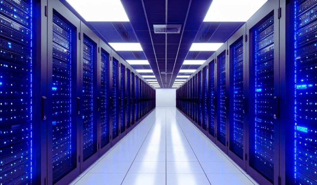 Vue intérieur d'un data center